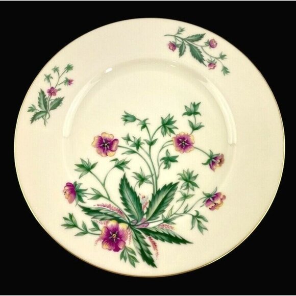 Lenox China Country Garden W302 Replacement Dinner Plate 10 3/4" Cream Gold Trim - Picture 4 of 12